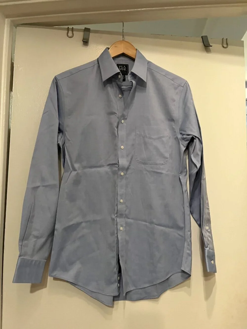 Jos A Bank Traveler Blue Dress Shirt Slim‎ Fit 15 33